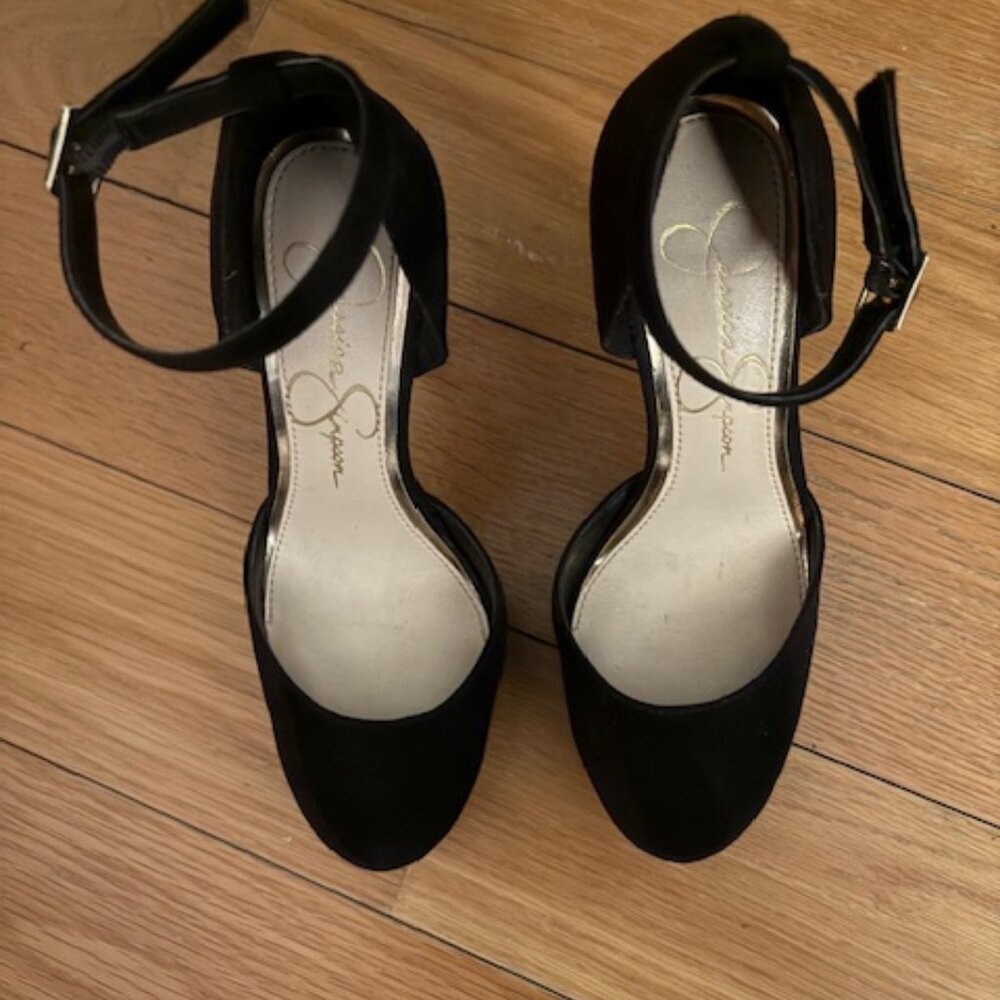 Size 4 Black suede 5 inch heels